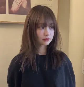 セミロング カラー 韓国/レイヤーカット 髪質改善特化のヘアスタイル