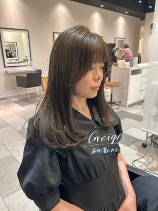 セミロング カラー 中原 優美のヘアスタイル