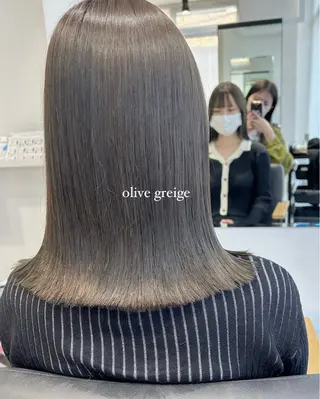 セミロング カラー 顔周りレイヤー 🎀マリノのヘアスタイル