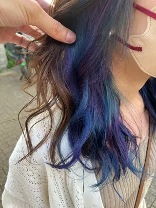 セミロング カラー 原宿サロン代表 デザインカラー伊藤卓のヘアスタイル