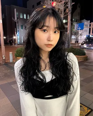 ロング パーマ パーマ/レイヤー 岩山丈一郎のヘアスタイル