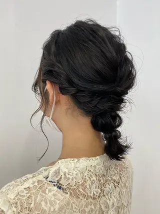 ミディアム ヘアアレンジ 💫お呼ばれヘア💫 髪質改善✨トモエ市川のヘアスタイル