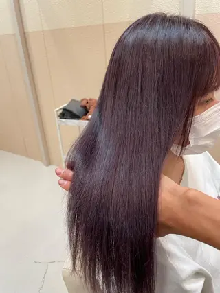 セミロング カラー特化型美容師 保住のヘアスタイル
