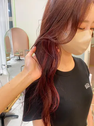 ロング カラー ヘアアレンジ akim kaminoke所属・矢場町 🌟yopiのヘアスタイル