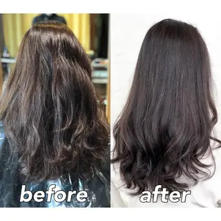 セミロング カラー KIZU 髪質改善 オカルト怪談のヘアスタイル