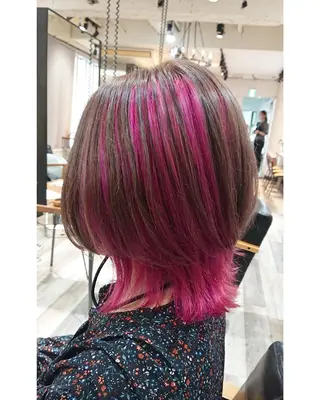 ミディアム カラー ACROあべの店所属・艶カラー/インナー /グラデ/大西小百合のヘアスタイル