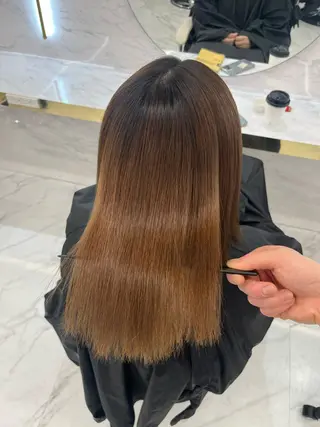 ミディアム 髪質改善縮毛矯正🫧 村上蒼生のヘアスタイル