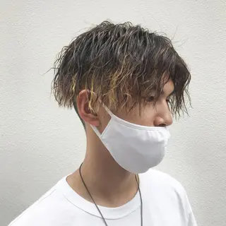 ショート パーマ メンズ 嶋佐 昌大 シマサマオのヘアスタイル
