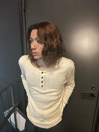 カラー パーマ メンズ 🌀toa/波巻き✨ /メンズパーマ／栄のヘアスタイル