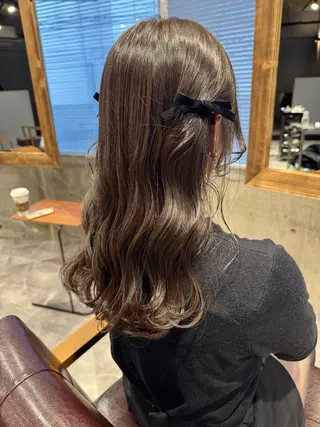 セミロング カラー ヘアアレンジ 画 kirikaのヘアスタイル