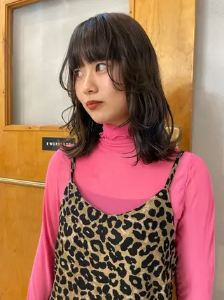 カラー YURiA レイヤー🫧暖色のヘアスタイル