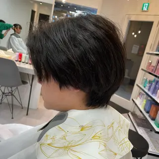 ショート 髪質改善× ハイライト溝江のヘアスタイル