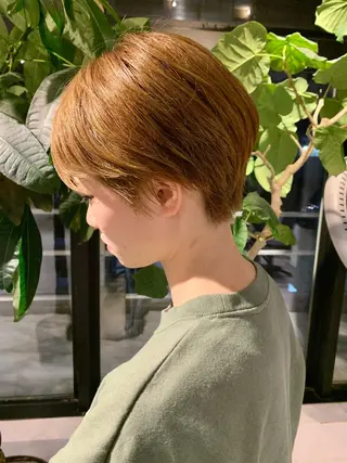 ショート ピンクベージュ/新潟 万代/高橋桃葉🍑のヘアスタイル