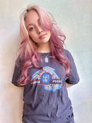 ロング カラー ケア剤オタク×海外 ヘア長谷川裕起のヘアスタイル