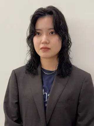 ミディアム RikO *. 海外風ヘアのヘアスタイル