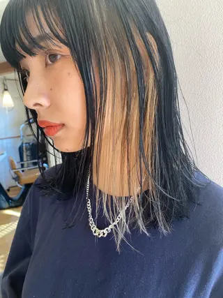 ミディアム カラー カット/パーマ/ カラー林本　南壱人のヘアスタイル