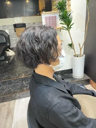 ショート パーマ メンズ 正分 真美のヘアスタイル