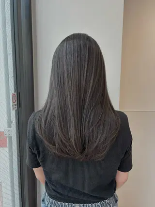 セミロング カラー パーマ ヘアアレンジ メンズ 切りっぱなしヘア/ ブリーチなしカラー撩のヘアスタイル