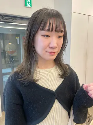 ミディアム カラー pole所属・【pole】 minaのヘアスタイル