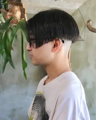 ミディアム メンズ 木村陸弥 透明感/ 赤み消し/オリーブのヘアスタイル