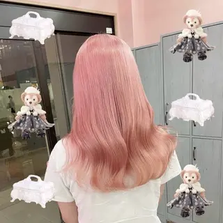 セミロング カラー 💕ブリーチ/ヘアメ 🎀YUUKAのヘアスタイル