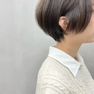 ショート カラー 🌱小顔魅せカット 透明感カラー/泉綺のヘアスタイル