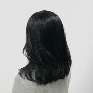 ミディアム カラー ヘアアレンジ キヨミ 韓国レイヤーカットのヘアスタイル