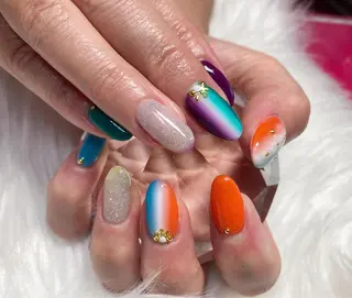 ミディアム ネイル nail yukkoのネイルデザイン