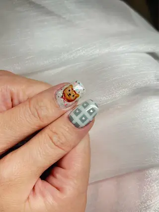 ネイル Kaka_ パラジェル、長さだしのネイルデザイン