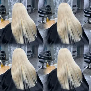 ロング カラー ハイトーン/縮毛矯正 /透明感カラーヨシキのヘアスタイル