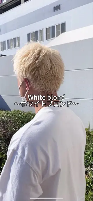 ショート カラー メンズ 乾かしただけで艶髪✨ 縮毛矯正天王寺はやとのヘアスタイル