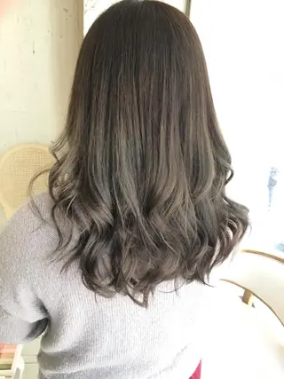 セミロング カラー 奥野 貴哉のヘアスタイル