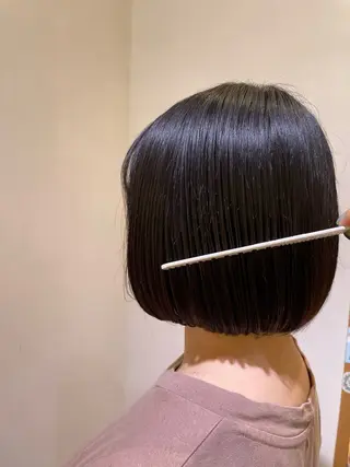ショート ボブパーマ 井山咲良のヘアスタイル