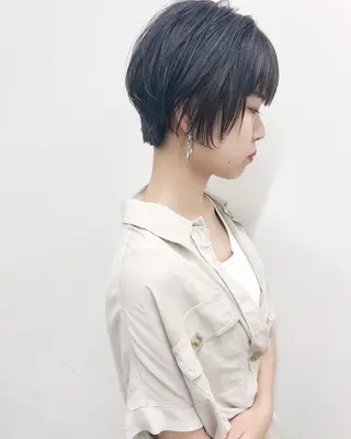 ショート 透明感カラー／ 髪質改善／ボブ／中山のヘアスタイル