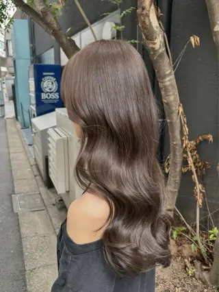 セミロング カラー HIROKO / 透明感暖色カラー🎀のヘアスタイル