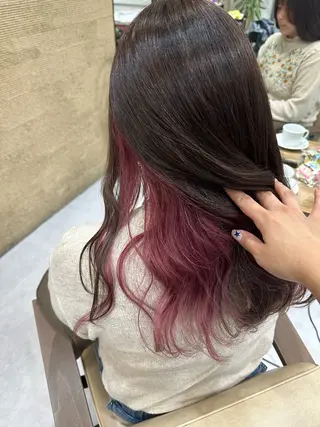 ロング カラー 髪質改善AUSTIN登戸所属・野村 一花 / 暖色 カラー / Wカラーのヘアスタイル