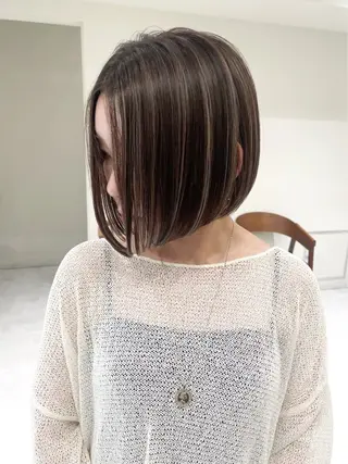 ショート カラー ヘアアレンジ 髪質改善×ハイトーン 中田啄也のヘアスタイル