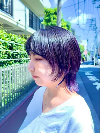 ミディアム カラー nail＆eyelash　unjour所属・Unjour Kanaのヘアスタイル