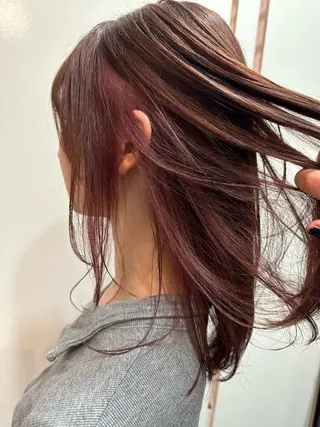 セミロング カラー riho /ATTRICE昭和のヘアスタイル