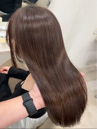 セミロング 髪質改善/縮毛矯正 梅田茶屋町/西尾祐作のヘアスタイル