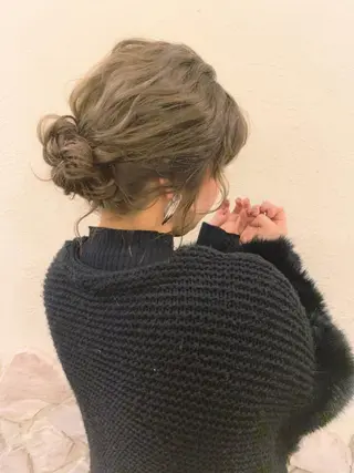 ミディアム カラー ヘアアレンジ EMANON天神所属・Hitomi Ezakiのヘアスタイル