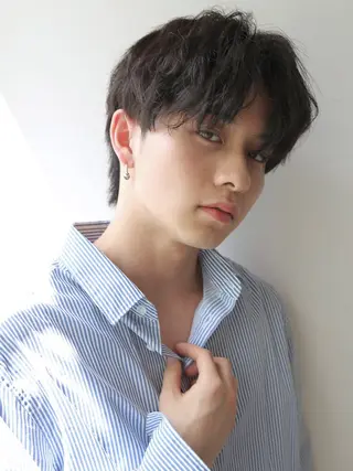 パーマ メンズ 増渕 駿介のヘアスタイル