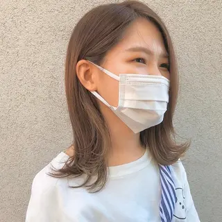 セミロング カラー カットハウスwith所属・角田 翔太郎のヘアスタイル