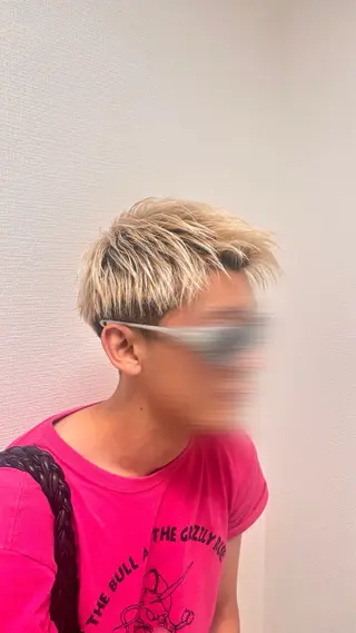 メンズ 夏カラーオレンジ ヘアーひめな🫧のヘアスタイル