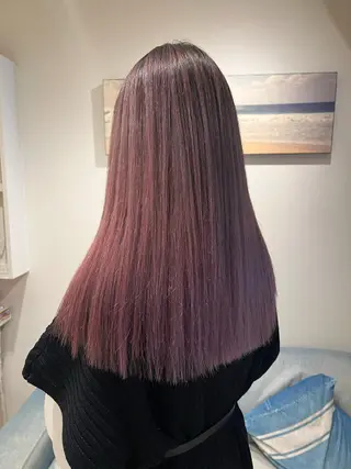 ロング 渋谷ハイトーン/ デザインカラー阿部のヘアスタイル