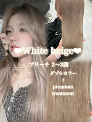 ロング 透明感ハイトーンヘア 🤍ririka🤍のヘアスタイル