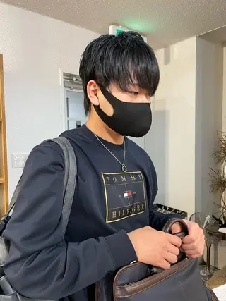 メンズ フェザーパーマ/ 山口大輝のヘアスタイル