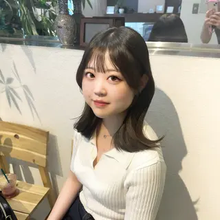 ミディアム カラー suzuka/透明感 カラー 美髪縮毛矯正のヘアスタイル