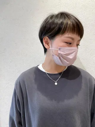 ショート カラー 似合わせ レイヤー須川のヘアスタイル