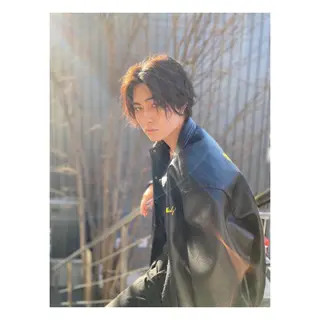 ミディアム パーマ メンズ 菊池大一 溝の口パーマのヘアスタイル